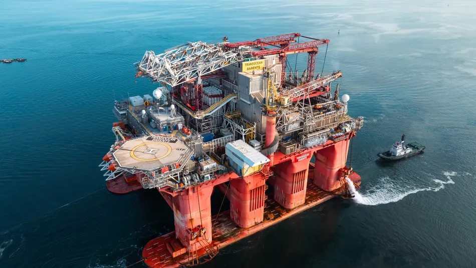 Transocean Barents oil rig at Neptun Deep, Romania.