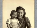 Jacqueline Meents-Lenstra holds baby Efraim Kochba in a photograph preserved in the wartime diary she kept while caring for him during the Holocaust. Credit: Yad Vashem.