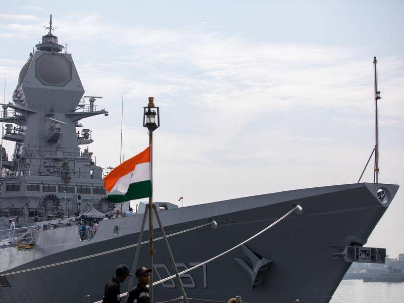 India's navy is working with the nation's coast guard to locate the crew from a sunken cargo ship. Photo: EPA PHOTO