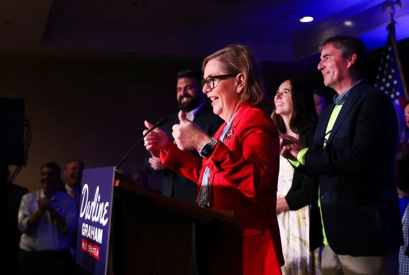 U.S. Senator Darline Graham holds victory party following Republican primary runoff
