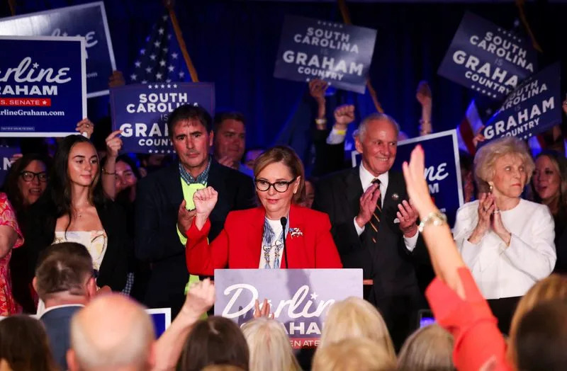 U.S. Senator Darline Graham holds victory party following Republican primary runoff