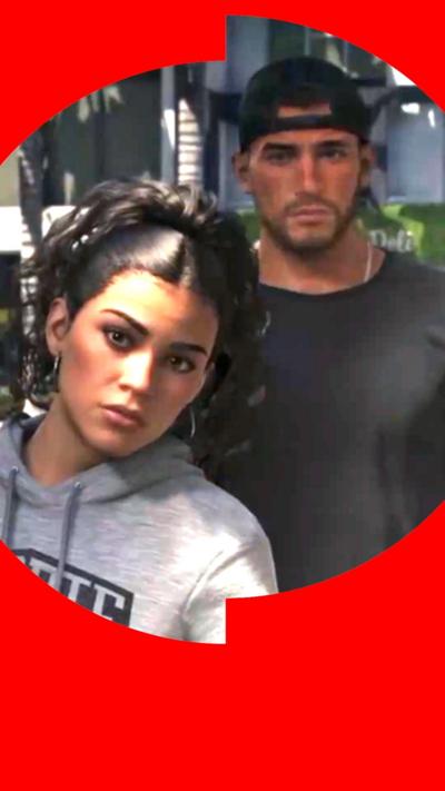 The female and male characters from the new Grand Theft Auto 6 game.