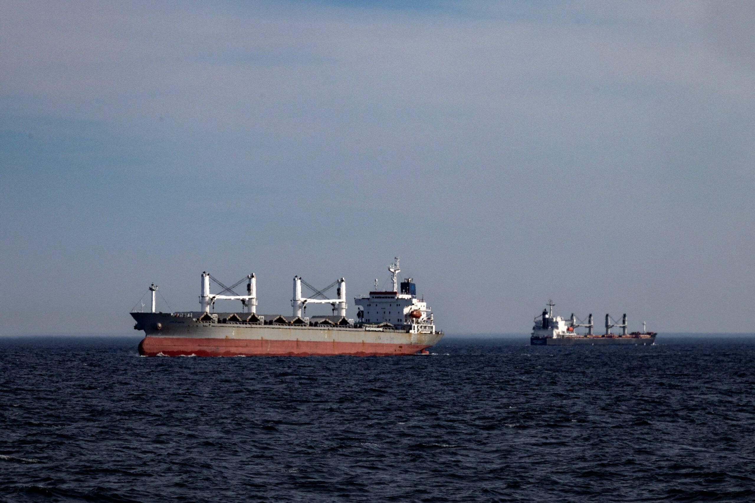 Ukrainian coast guard patrols the "grain corridor" in the Black Sea. REUTERS/Thomas Peter