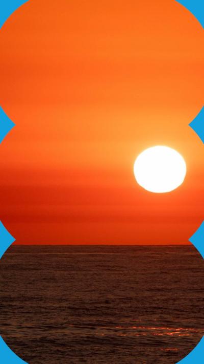 A sunset over water