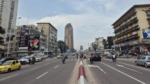 Une vue du Boulevard du 30-Juin à Kinshasa, capitale de la République démocratique du Congo.