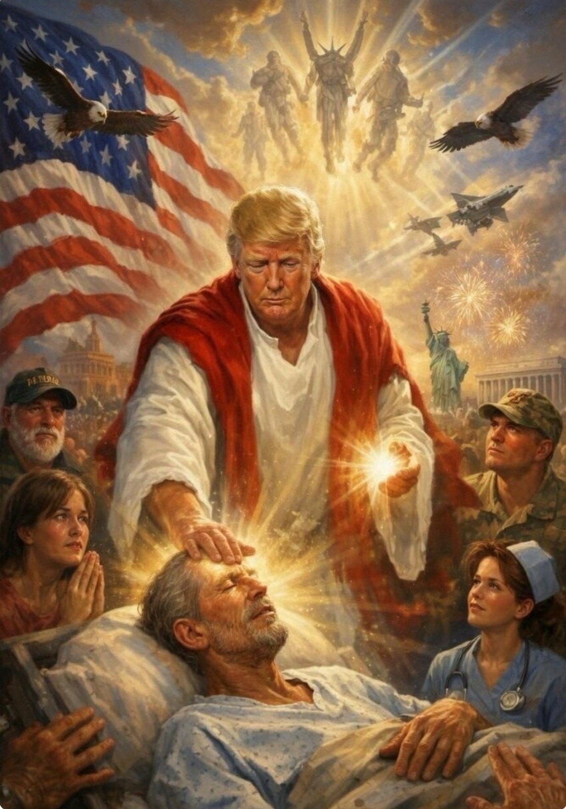 President Donald Trump’s meme depicting himself as Jesus Christ, which caused controversy earlier this year