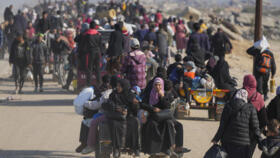 Displaced Palestinians return to their homes in northern Gaza on January 29, 2025. 