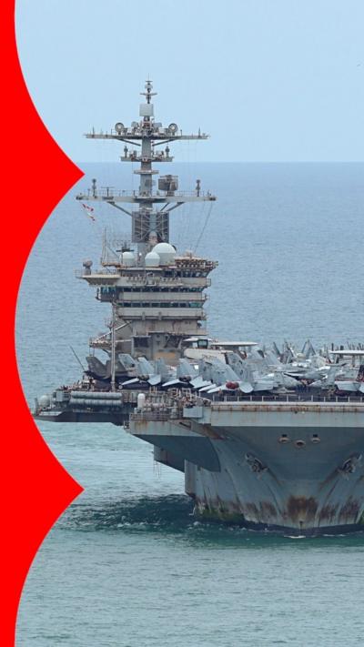 The USS Abraham Lincoln at sea.
