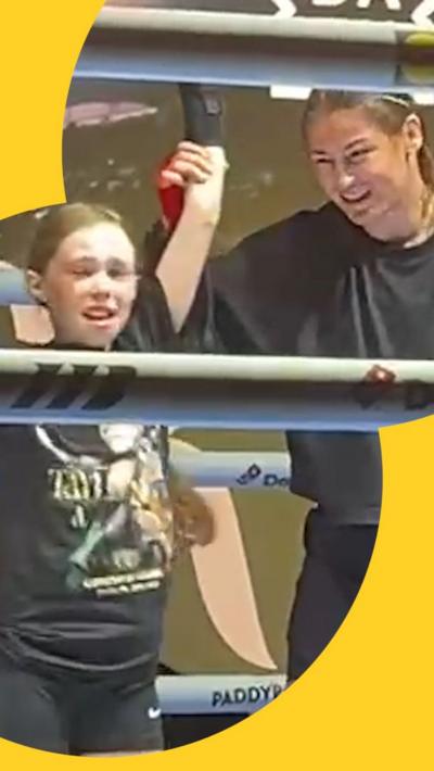 Katie Taylor and a fan