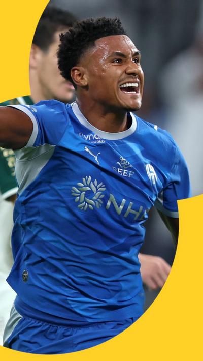 Ollie Watkins celebrates scoring a goal