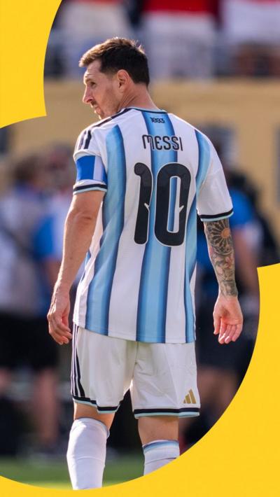 Lionel Messi with his number 10 shirt
