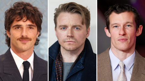 A composite image showing, from left to right, Jacob Elordi, Jack Lowden and Callum Turner