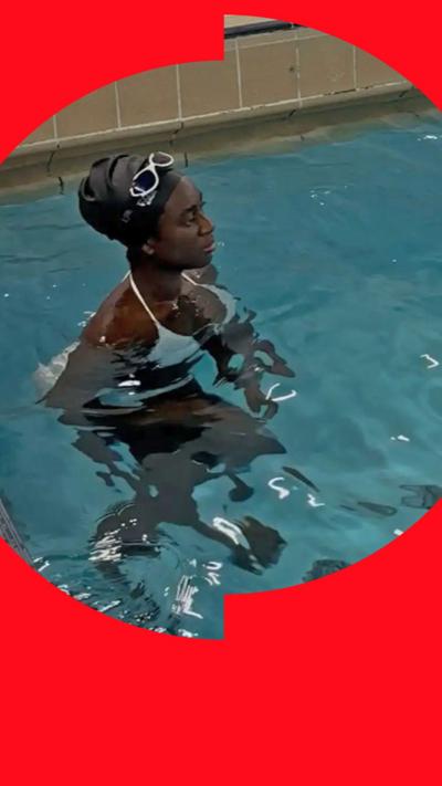 Young women in a swimming pool