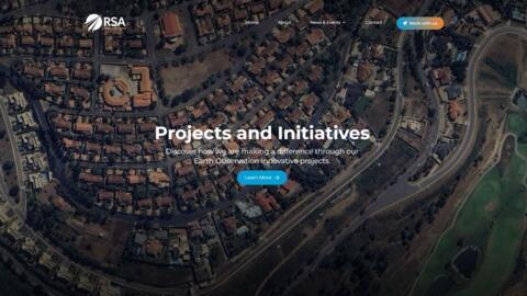 Capture d'écran du site de l'agence spatiale rwandaise.