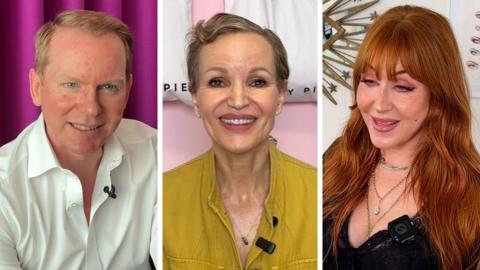 Composite image showing Charlie Nunn, Marcia Kilgore and Charlotte Tilbury