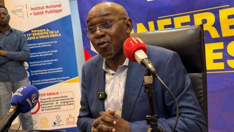 Christian Ngandu, à la tête du Centre d'opérations d'urgence de santé publique (Cousp) en République démocratique du Congo (RDC), le 10 septembre 2026 à Kinshasa.