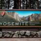 The sign for Big Oak Flat Entrance of Yosemite National Park in California. 