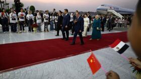 Chinese President Xi Jinping is welcomed by Egyptian President Abdel Fattah al-Sissi at Cairo International Airport in Cairo, Egypt, September 1, 2026. 