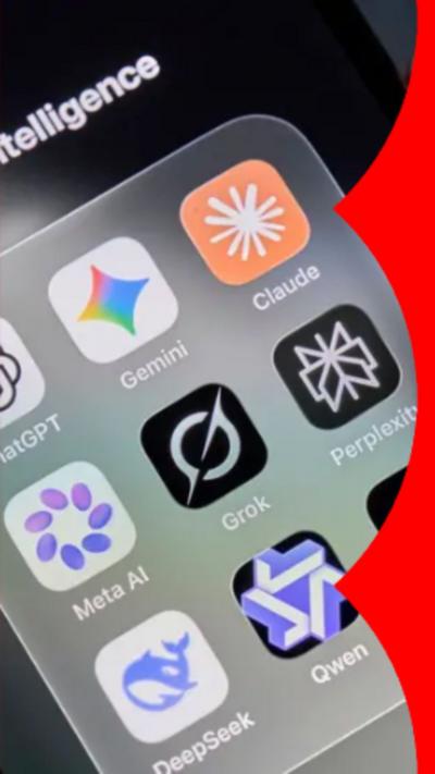 AI apps displayed on a smartphone screen.