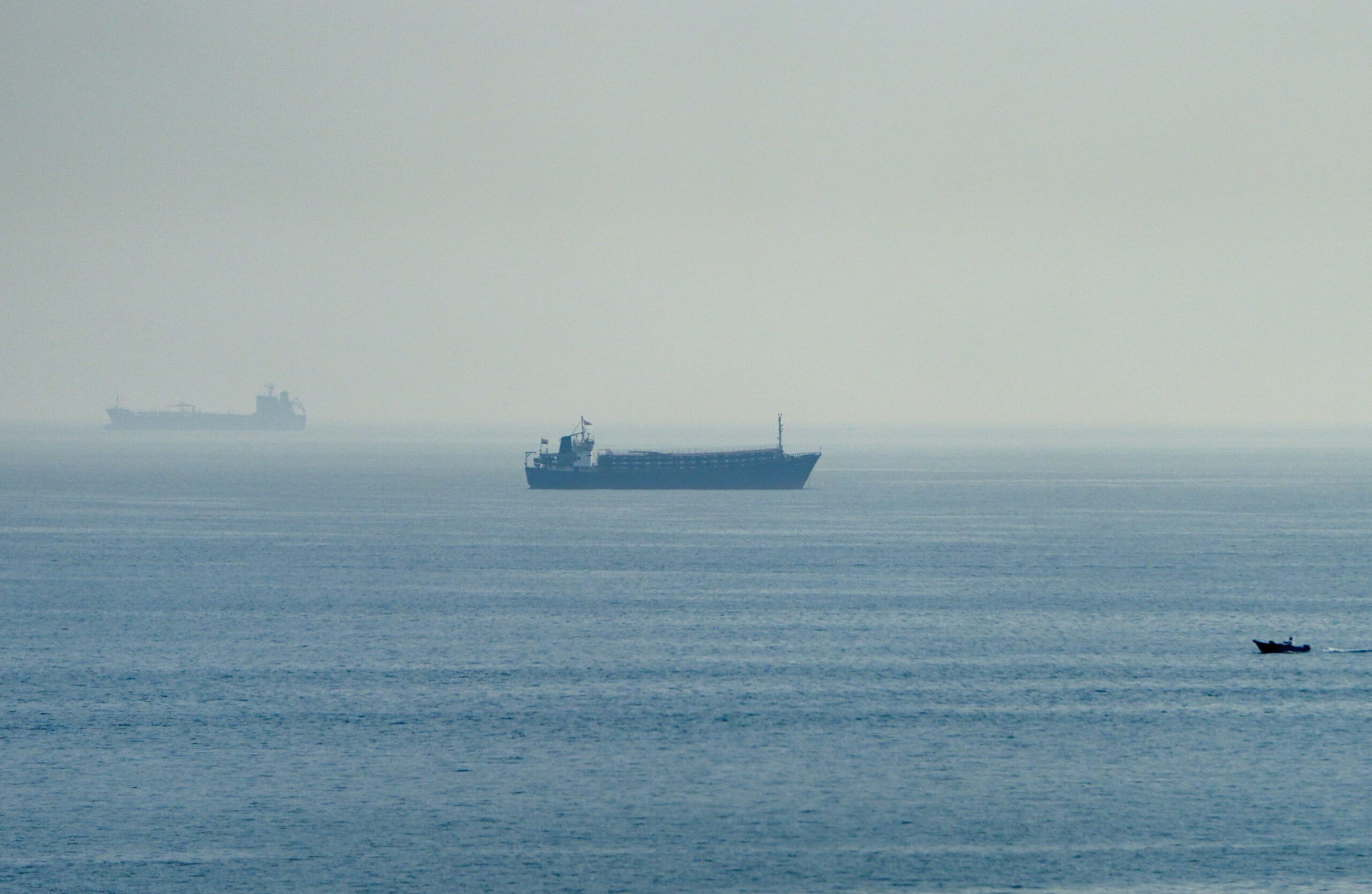 Vessels in the Strait of Hormuz, as seen from Musandam