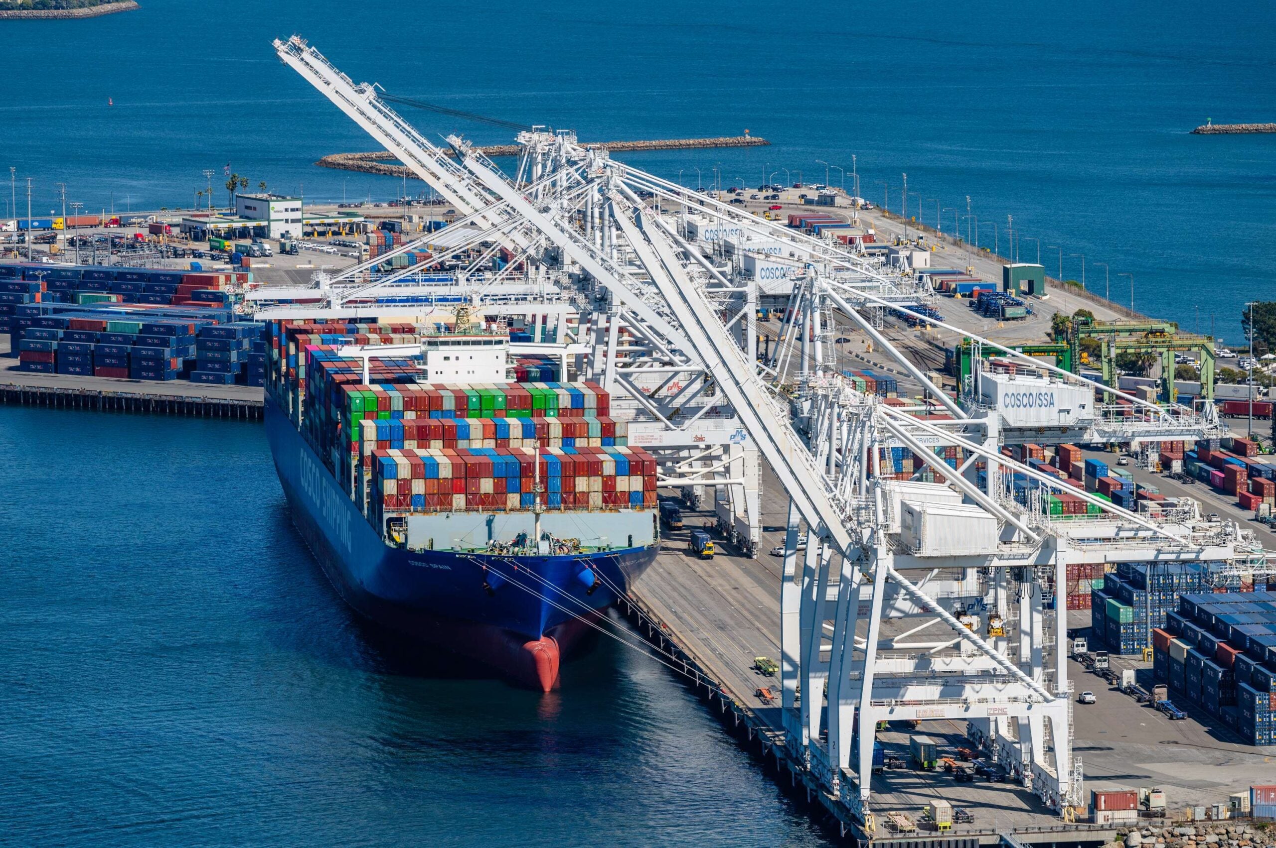 Containership at the Port of Long Beach