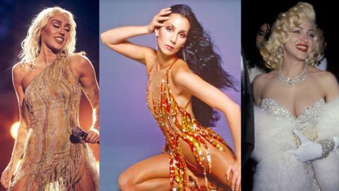 Miley Cyrus, Cher and Madonna wear Mackie designs.