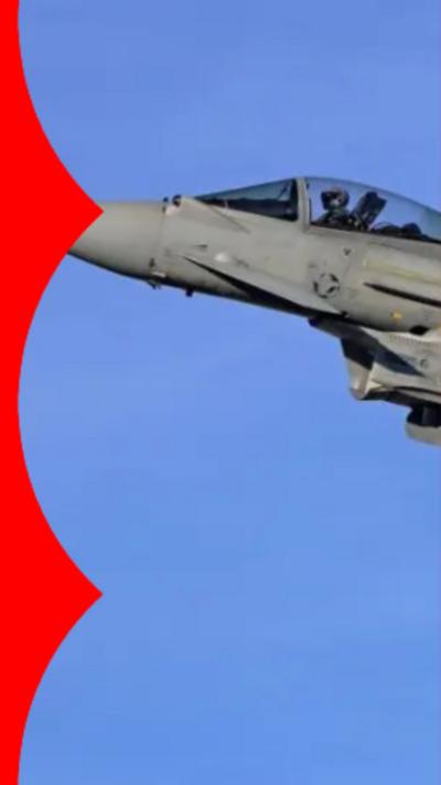 A Nato jet in the sky.