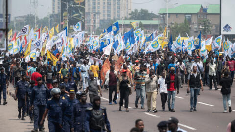 Lors de la manifestation qui s'est déroulée à Kinshasa, ce 15 septembre 2026.
