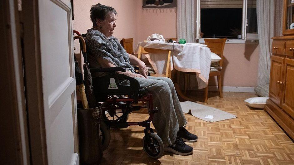 Maricarmen Abascal waits at home to see whether her eviction will go ahead or be prevented, on 23 September, 2026 in Madrid, Spain