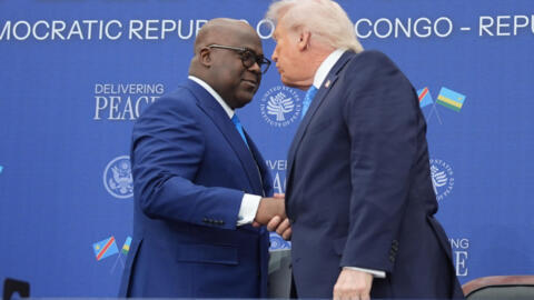 Donald Trump et Félix Tshisekedi à Washington, le 4 décembre 2025.