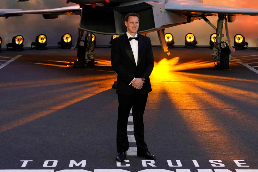 Producer David Ellison poses during the 'Top Gun Maverick' UK premiere at a central London cinema, on May 19, 2022.