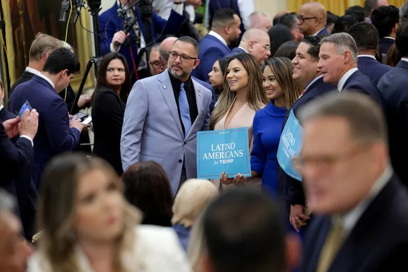 US President Trump hosts a Hispanic Heritage Month reception at the White House in Washington, D.C.