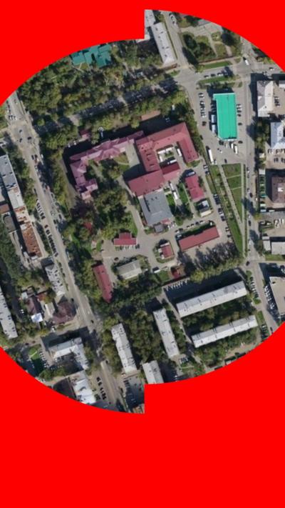 A satellite image of a Russian plague research lab.