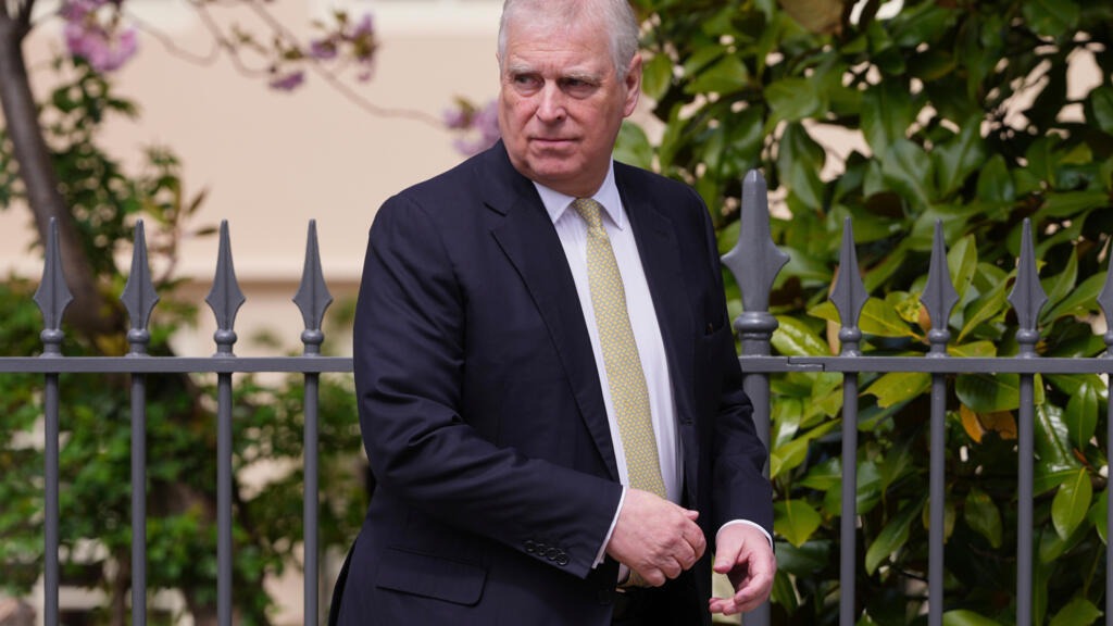 Britain's Andrew Mountbatten-Windsor, formerly known as Prince Andrew,  at St. George's Chapel, Windsor Castle, England, on April 20, 2025