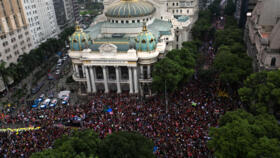 Protesters evoked life under former president Jair Bolsonaro, who was in office from 2019 to 2022 and is remembered for his handling of the pandemic, which claimed more than 700,000 lives in Brazil