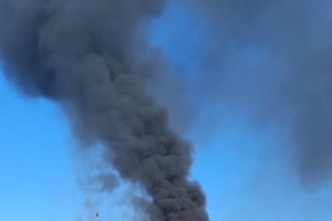 У Святошинському районі Києва уламки дрона впали на шкільний стадіон