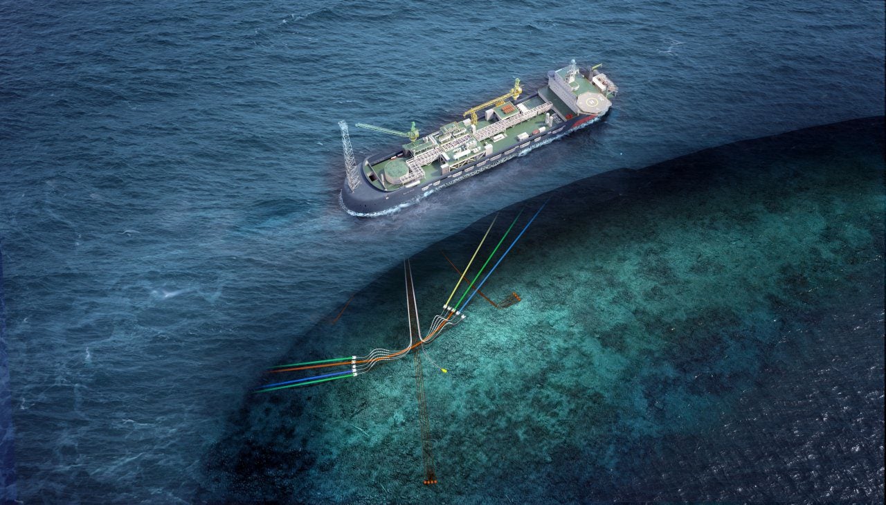 An illustration of the floating production, storage and offloading (FPSO) planned for Equinor's Bay du Nord project