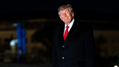 Donald Trump said he would soon speak with Saudi Arabia’s  Crown Prince Mohammed bin Salman after the attacks on King Khalid International Airport. 

(AP Photo/Nathan Howard) (AP Photo/Nathan Howard)