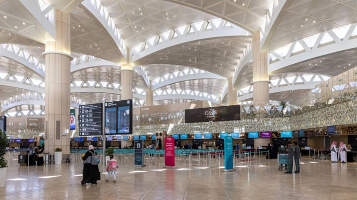 Terminal 1 at King Khalid International Airport in Riyadh, Saudi Arabia, on February 17, 2026