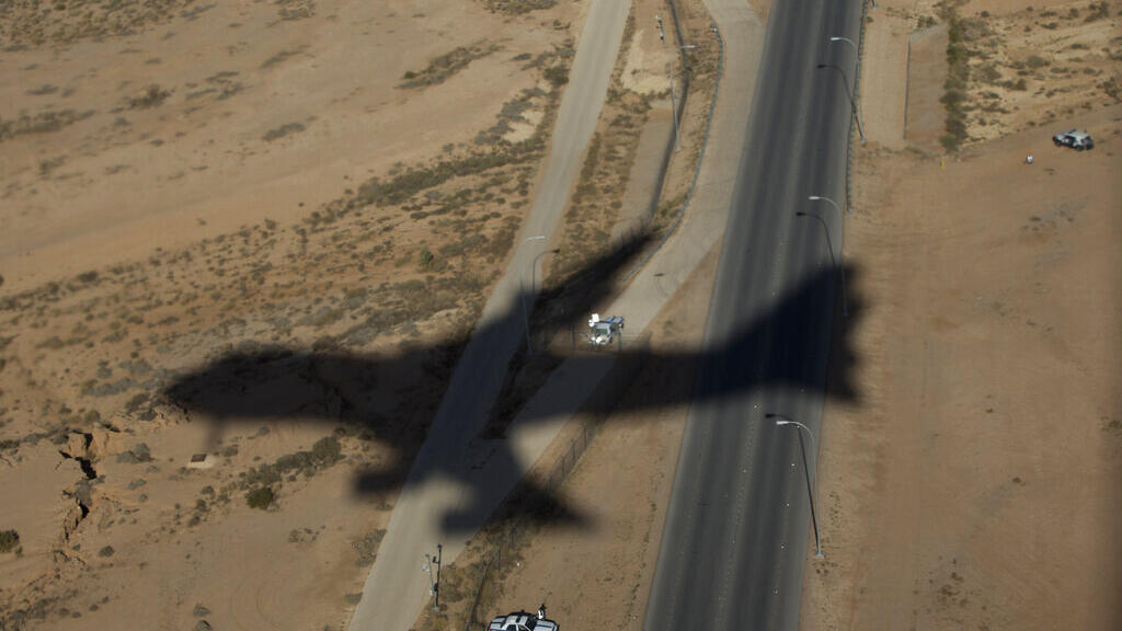 A file image of a plane approaching King Khalid International Airport in Riyadh, Saudi Arabia, on January 27, 2015