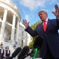 President Donald Trump walks to board Marine One 