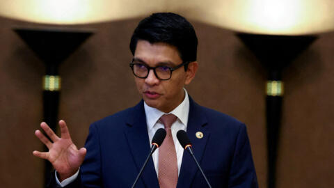 L'ancien président malgache Andry Rajoelina à Antananarivo, le 6 octobre 2025, quelques jours avant sa fuite à l'étranger face à la mobilisation de la Génération Z.