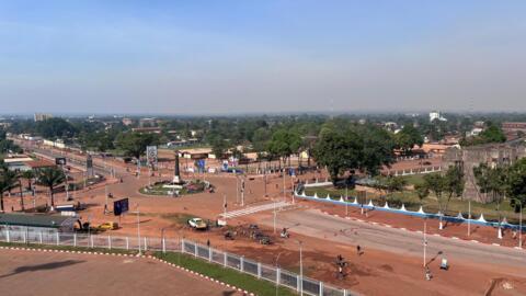 Une vue du rond point des martyrs à Bangui, le matin du 12 octobre 2026.