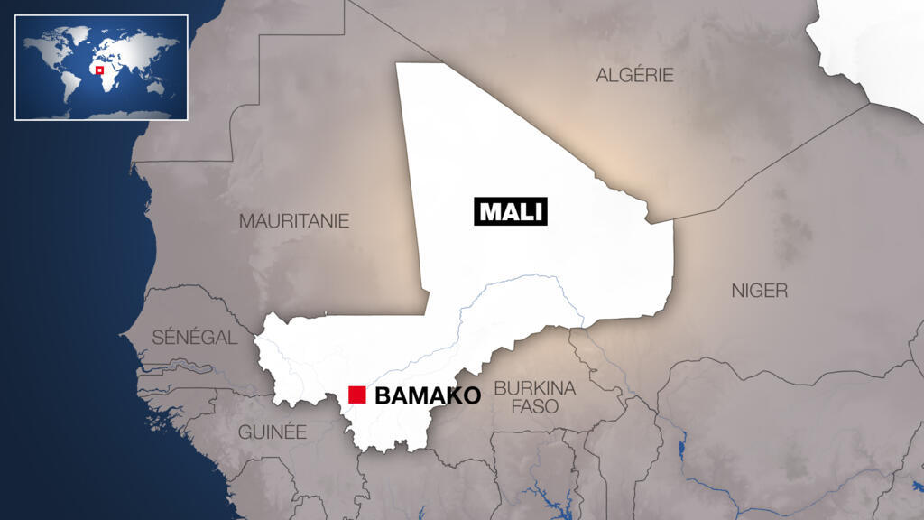 Une carte du Mali, pays d'Afrique de l'Ouest.