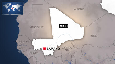 Une carte du Mali, pays d'Afrique de l'Ouest.