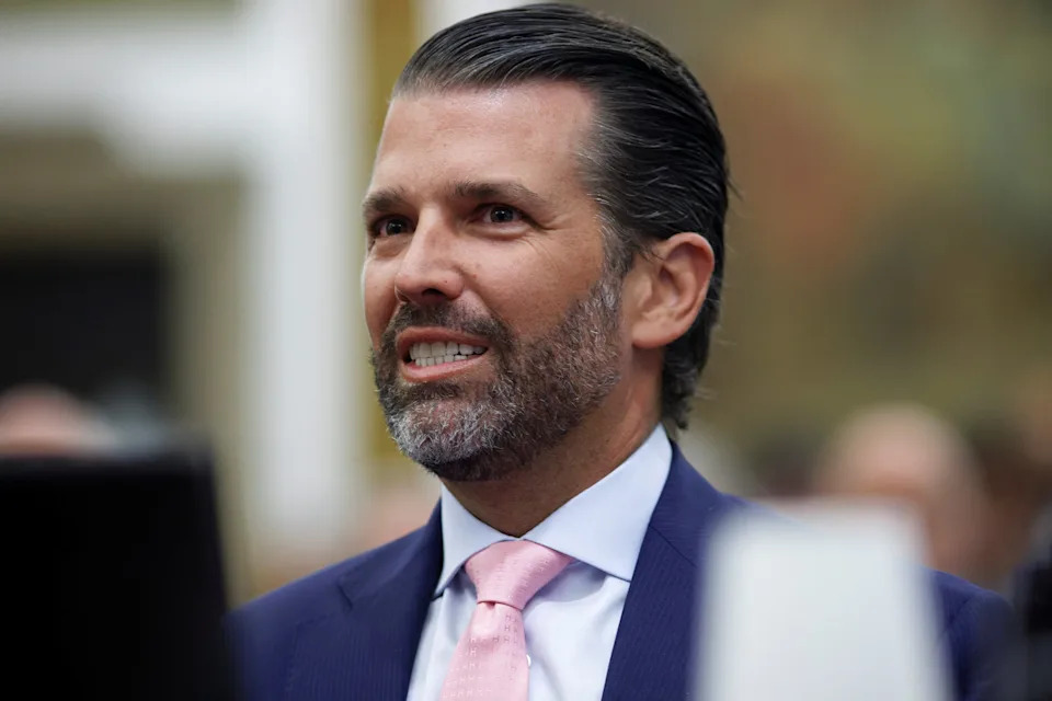 Guilfoyle was previously in a six-year relationship with the president's son. / POOL / via REUTERS