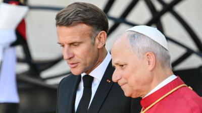 Macron and the Pope.