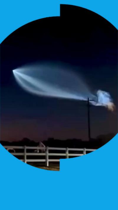 'Jellyfish' effect created in the sky shown over a road
