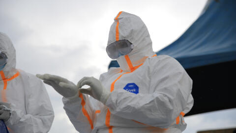Des équipes d'intervention contre Ebola à Beni, dans la province du Nord-Kivu, à l'est du Congo, le 22 septembre 2026.