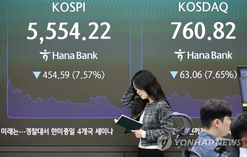  Seoul shares crash over 7 pct on chip rout amid AI, inflation woes